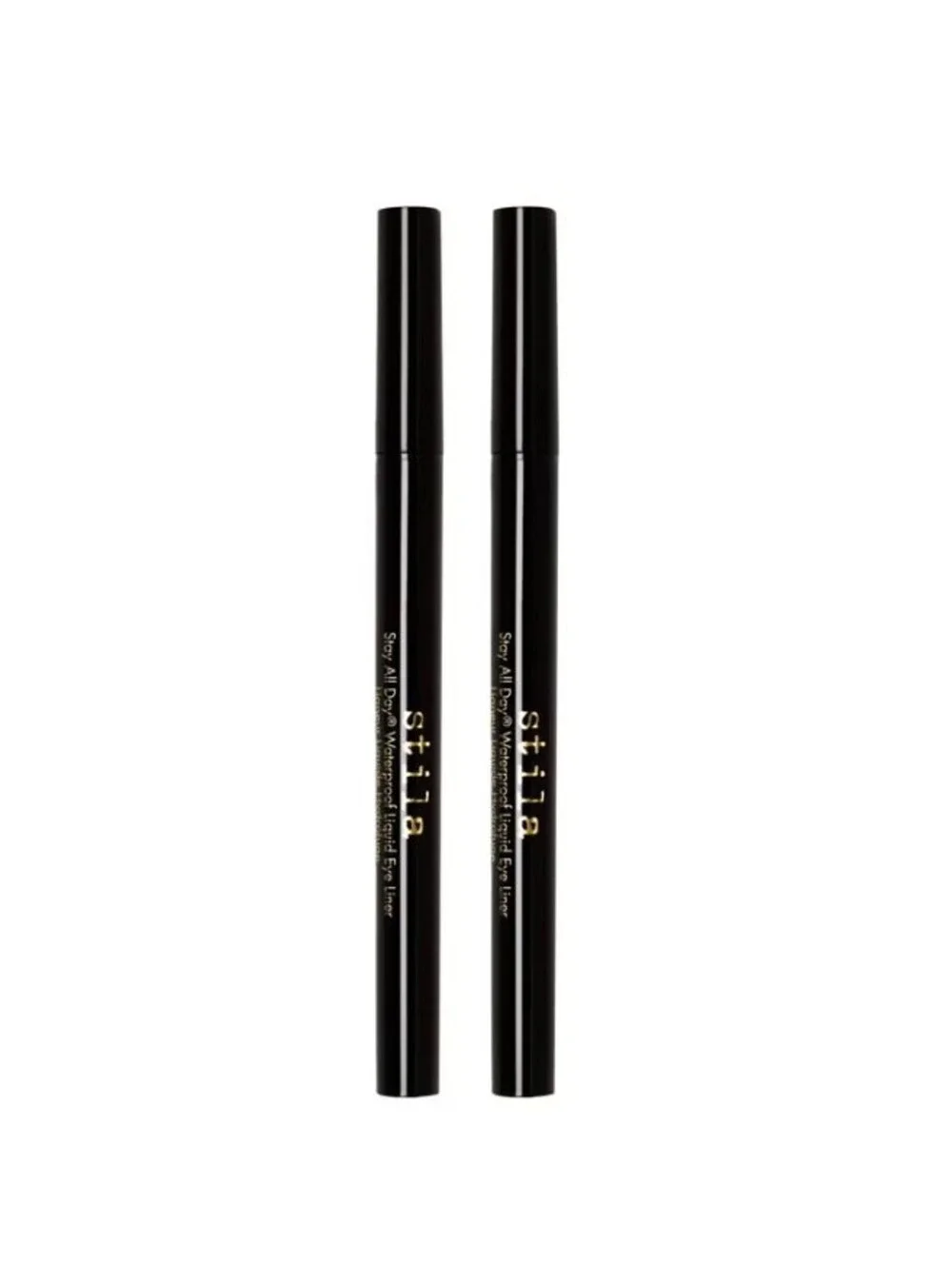 2x Stila Waterproof Liquid Dark Brown Eye Liner–0.5 mL – New
